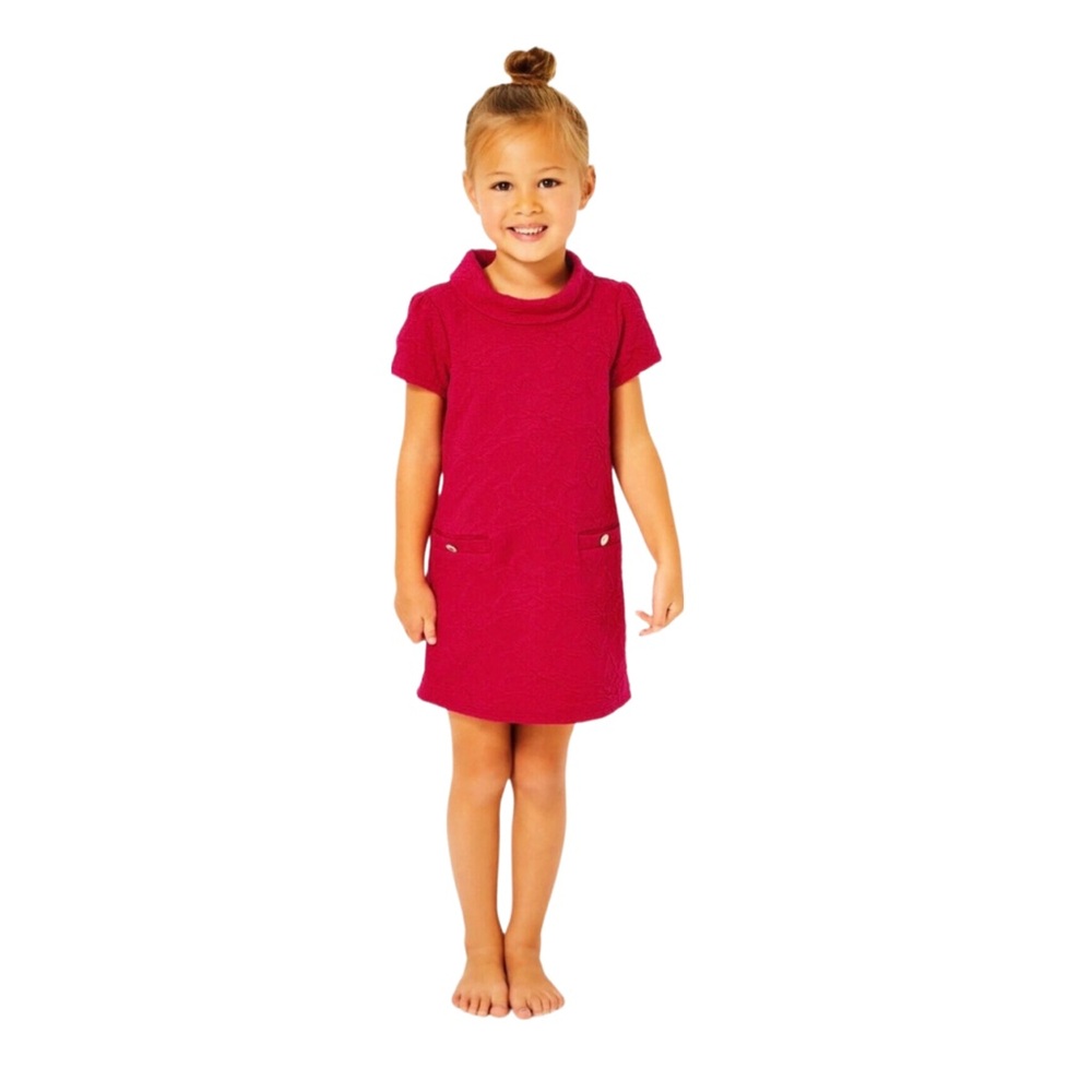 Lilly Pulitzer GIRLS Mini Daisee Dress Poinsettia Red Size L 8-10